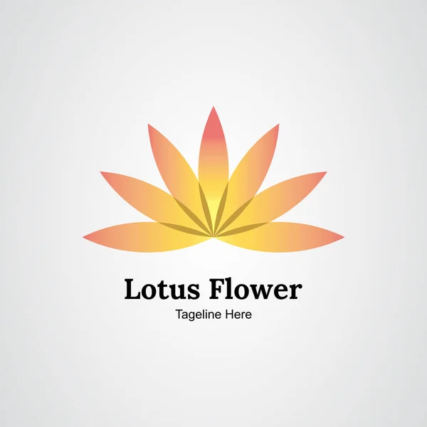 Lotus Λουλούδι Αφηρημένη Ομορφιά Spa Πρότυπο Λογότυπο — Διανυσματικό Αρχείο