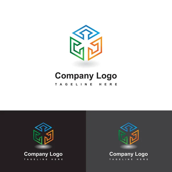 公司标志 正方形标志设计模板 — 图库矢量图片