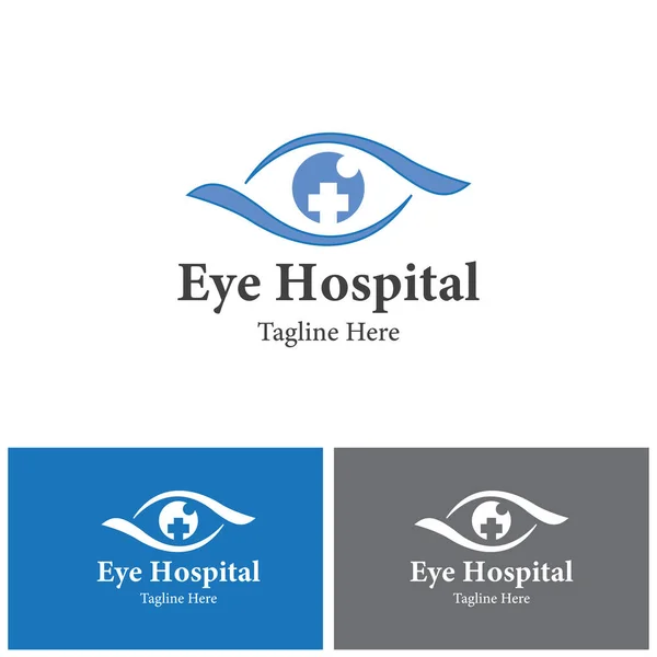 Логотип Иконка Шаблон Дизайна Логотипа Глазного Госпиталя — стоковый вектор