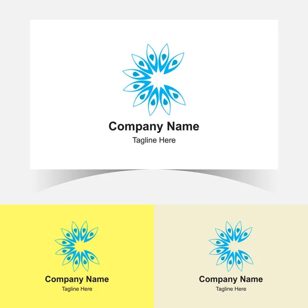 Шаблон Логотипа Цветами Логотип Дизайнерской Компании Другой Компании — стоковый вектор