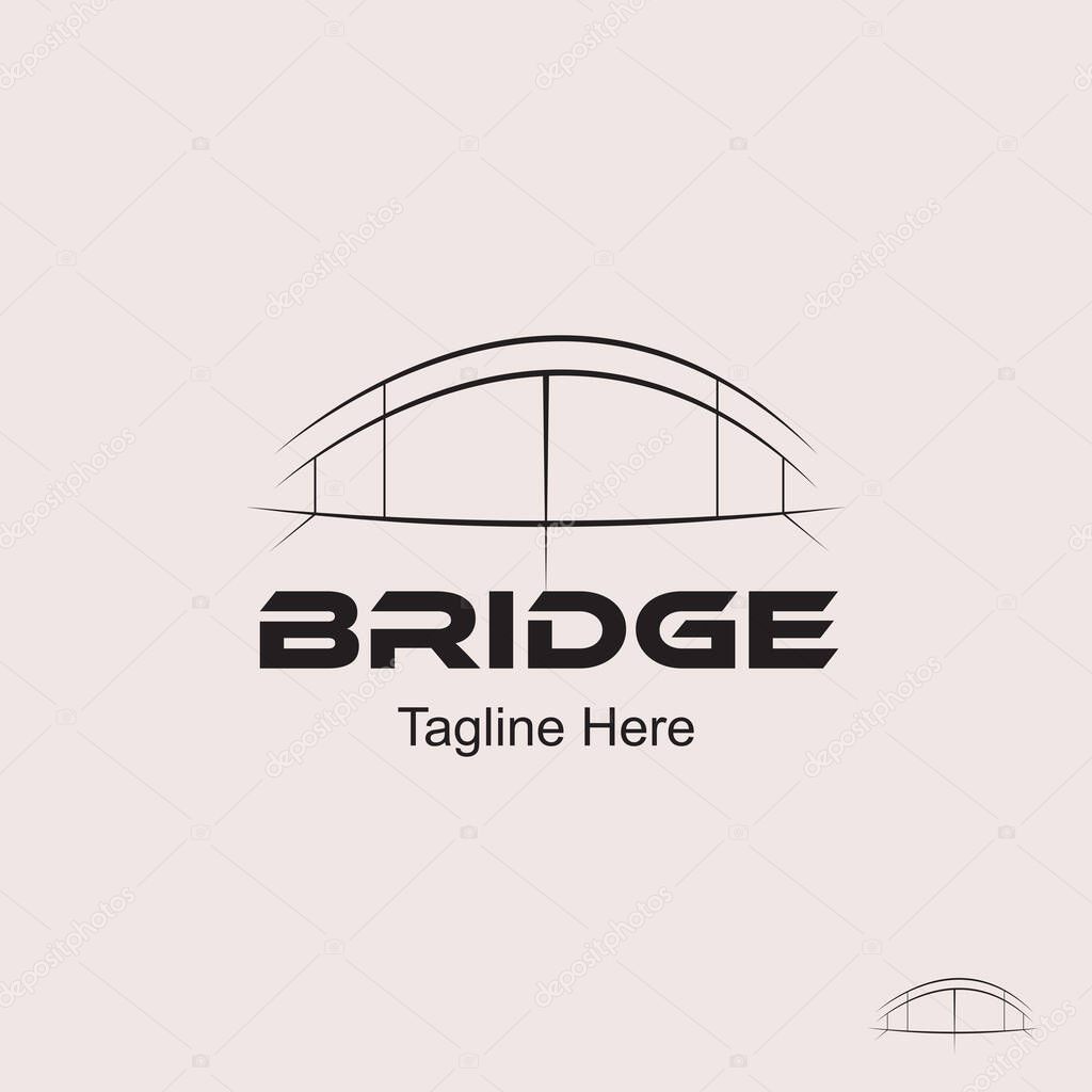 Bridge Logo Design Template-creative abstract bridge logo design for construction companies and other companies.