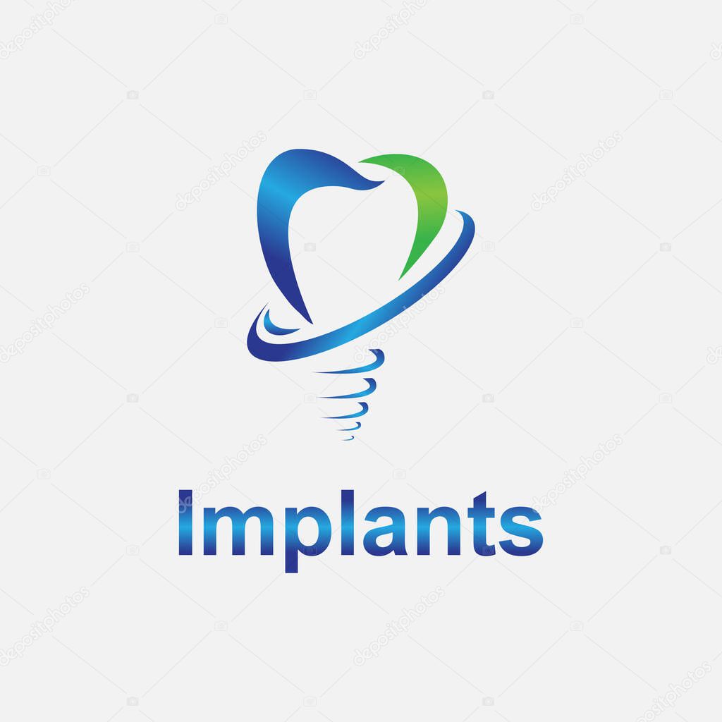 Implants Logo Design Template-Dental Logo Design.