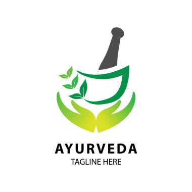Ayurveda Logo Tasarım Şablonu. yaratıcı eczane logo tasarım şablonu.