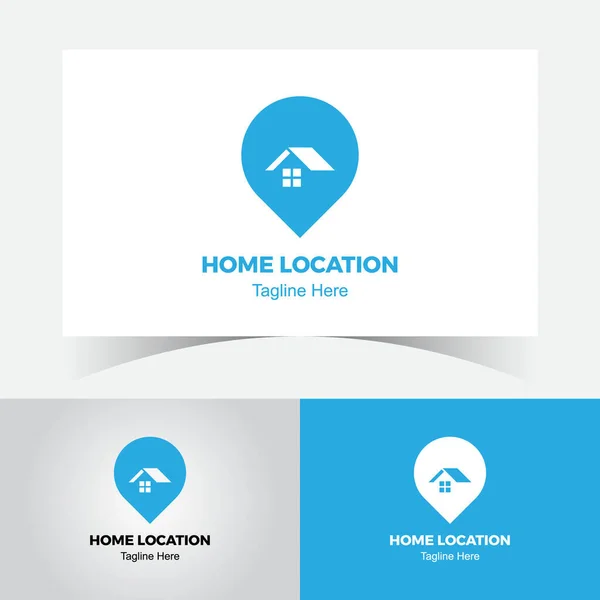 家庭定位标志设计模板 房子地图 去找House寻找住宿酒店 — 图库矢量图片