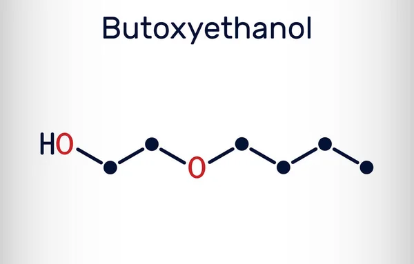 Butoxietanol Molécula Butoxietanol Alcohol Primario Éter Utiliza Como Disolvente Para — Vector de stock