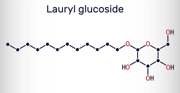 Lauryl Glucoside Dodecyl Glucoside Molecule Non Ionic Surfactant Used Cosmetics — Stock Vector