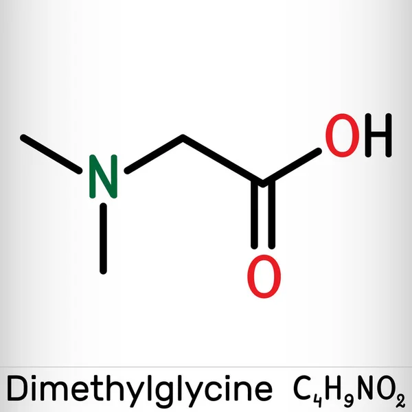 Διμεθυλογλυκίνη Dmg Μόριο Είναι Παράγωγο Του Αμινοξέος Γλυκίνη Σκελετός Χημικός — Διανυσματικό Αρχείο
