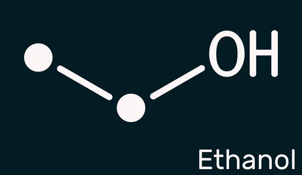 Etanol Molécula C2H5Oh Álcool Primário Álcool Alquilo Fórmula Química Estrutural — Fotografia de Stock