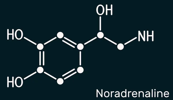 Noradrenalin Noradrenalin Molekula Hormon Monoamin Neurotranszmitter Neuromodulátor Gyógyszer Csontváz Kémiai — Stock Fotó