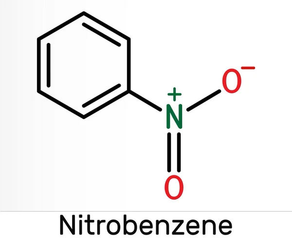 โมเลก ลไนโตรเบนซ กใช ในการผล ตของ Aniline ยาเสพต ยาฆ าแมลงและยางส งเคราะห — ภาพถ่ายสต็อก