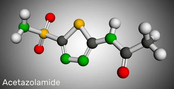 Acetazolamidmolekyl Det Karbanhydrashämmare Som Används För Att Behandla Ödem Från — Stockfoto