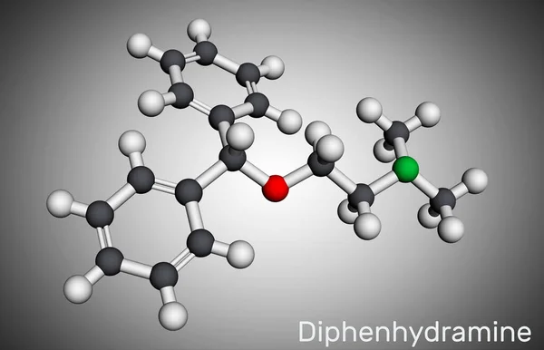Diphénhydramine Molécule Est Antihistaminique Récepteur Utilisé Dans Traitement Des Allergies — Photo