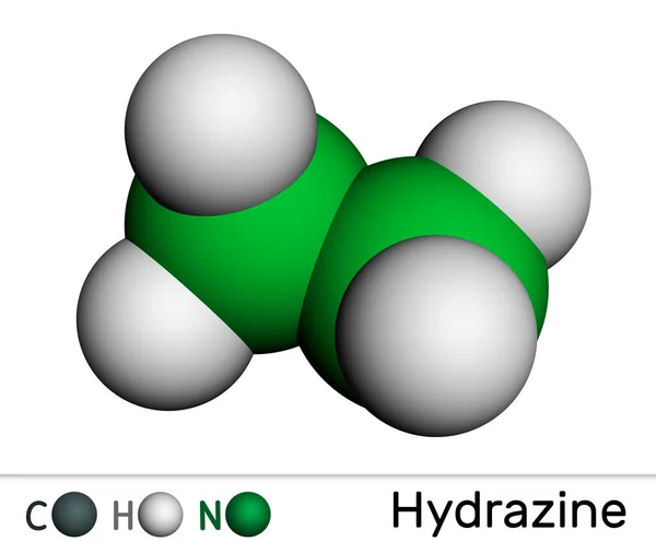 Hydrazyna Diamina Diazan Cząsteczka N2H4 Jest Wysoce Reaktywną Bazą Środkiem — Zdjęcie stockowe