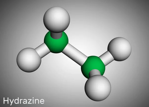 Hydrazin Diamin Diazan N2H4 Molekyl Det Mycket Reaktiv Bas Och — Stockfoto