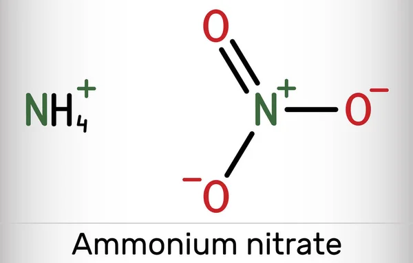 แอมโมเน ยมไนเตรต โมเลก Nh4No3 นเป นเกล อแอมโมเน ยมของกรดไนตร ยและว ระเบ — ภาพเวกเตอร์สต็อก