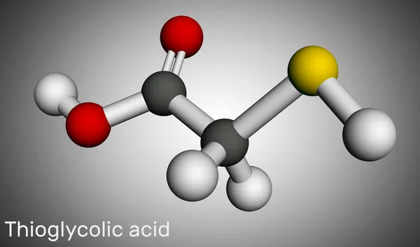 Ácido Tioglicólico Agt Molécula Ácido Mercaptoacético Ácido Carboxílico Que Contiene —  Fotos de Stock