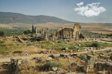 The ruins of the city of Volubilis, the former center of the Kingdom of Mauritania in Morocco