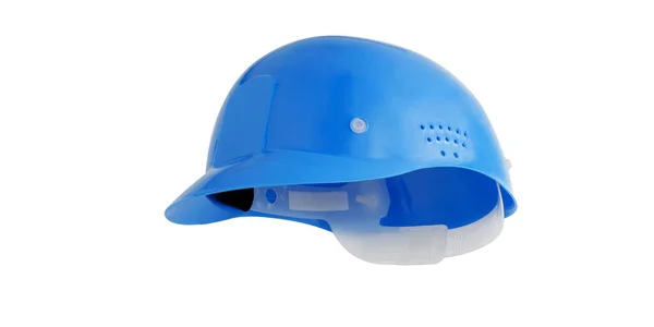 Blue Safety Helmet Workers Athletes Head Protection Playing Baseball Avoid — Foto Stock