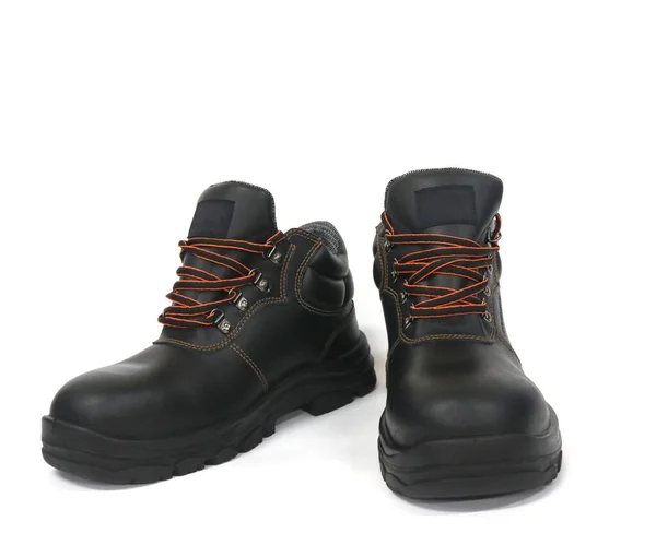Cool Zwarte Hoge Laarzen Voor Dagelijkse Activiteiten Beschermen Voeten Werknemers — Stockfoto