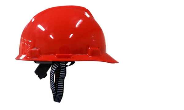 Casque Sécurité Rouge Pour Protéger Tête Des Travailleurs Contre Les — Photo