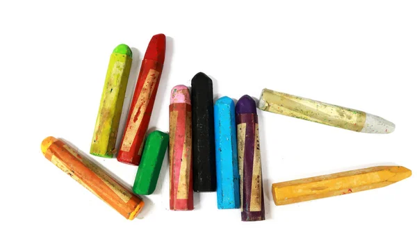Warna Pensil Foto Atau Krayon Untuk Gambar Warna Yang Biasanya — Stok Foto