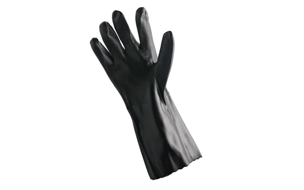 Foto Guantes Caucho Negro Generalmente Utilizados Para Trabajos Industriales Químicos —  Fotos de Stock