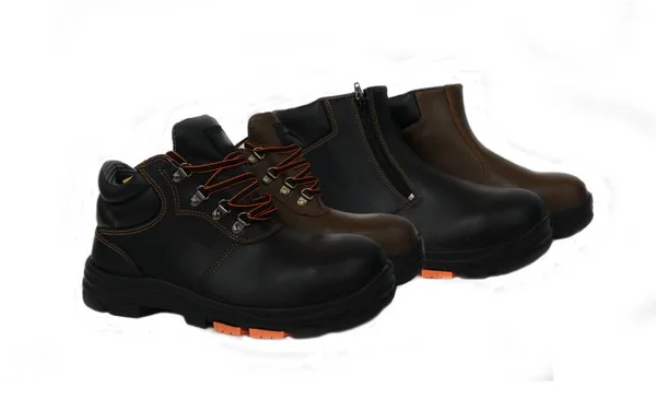 Safety Shoes Made Leather Shoes Have Two Functions Fashion Protect — Stock Photo, Image