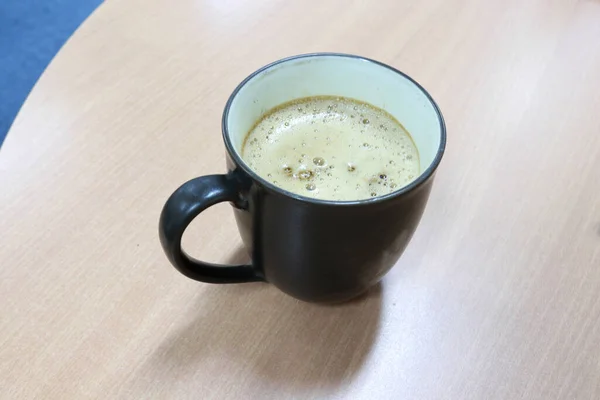 Café Tardío Chocolate Caliente Una Taza Por Mañana Una Oficina — Foto de Stock