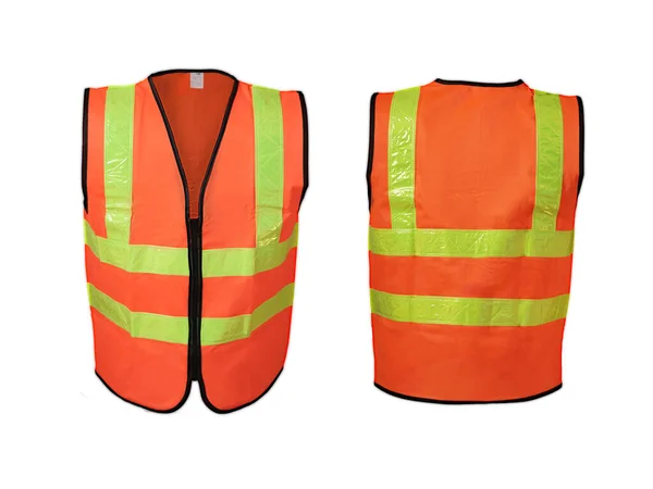 安全背心 Safety Vest 或工作安全背心 Work Safety Vest 是个人防护装备 Ppe 旨在防止接触或意外事故 — 图库照片