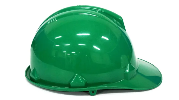 Green Safety Helmet Construction Workers Helmet Photo Has White Background — ストック写真