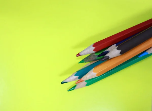 Colored Pencils Colorful Paper Very Colorful Rainbow — Stockfoto