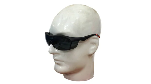 Μαύρα Γυαλιά Που Εμφανίζονται Στο Κεφάλι Του Manakin Αυτά Γυαλιά — Φωτογραφία Αρχείου