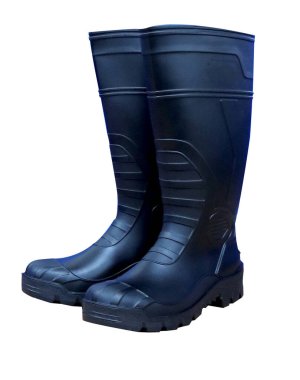 Rubber boots made of rubber. Workers wear these shoes when in wet and dirty places. The workers who often use this are, farmers, garbage collectors, workers in chemical labs, hospitals and workshops