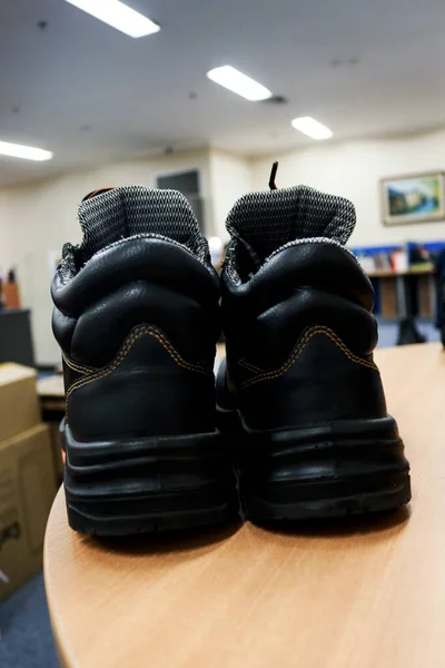 Boots Shoes Daily Activities Protect Feet Workers Also Wear Shoes — Stock Fotó