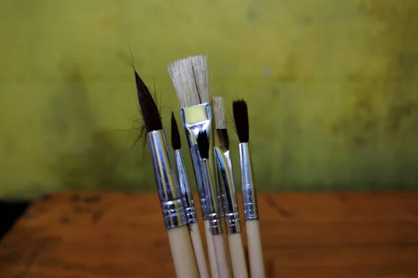 Pinsel Zum Malen Diese Pinsel Werden Normalerweise Von Malern Verwendet — Stockfoto