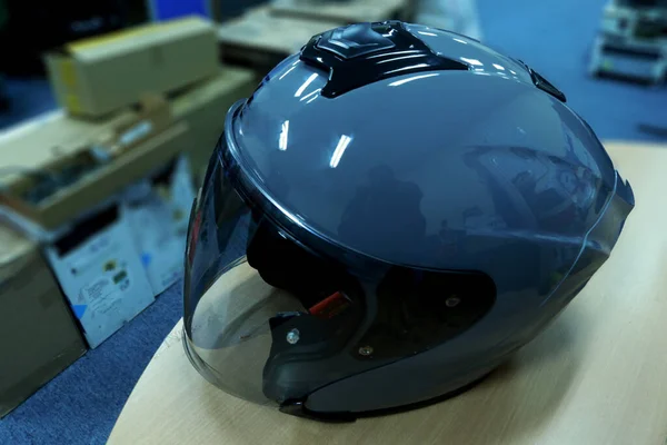 Futuristická Motocyklová Helma Ochranu Hlavy Při Jízdě — Stock fotografie