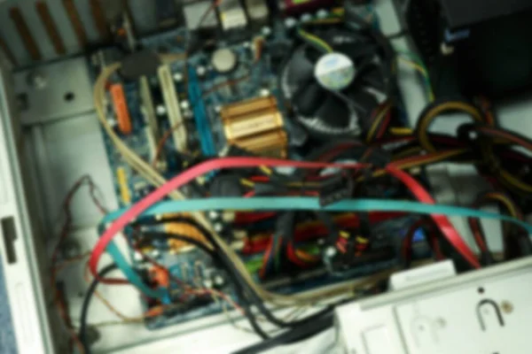 Kablo Anakart Vga Ram Den Oluşan Bilgisayar Donanım Devresinin Arkaplan — Stok fotoğraf