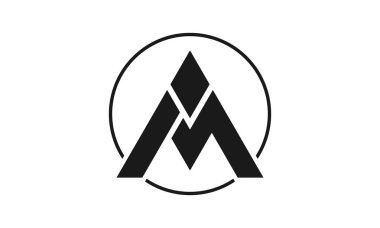 Basit harf M zarif logo tasarımı