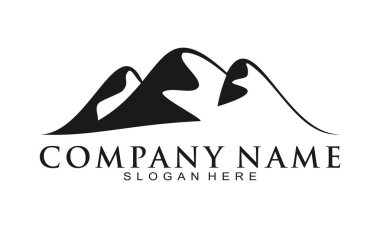 Basit dağ illüstrasyon vektör logosu