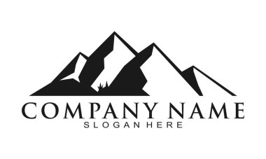 Doğal dağ vektör logosu