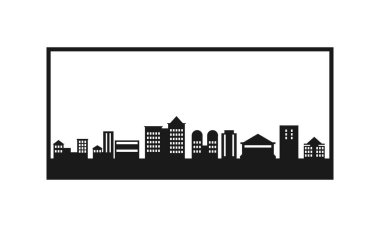 Building in the city vector logo