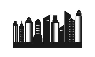 Office building in the city vector design
