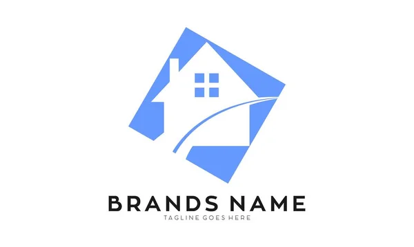 Simple Property Home Icon Logo — Stock vektor