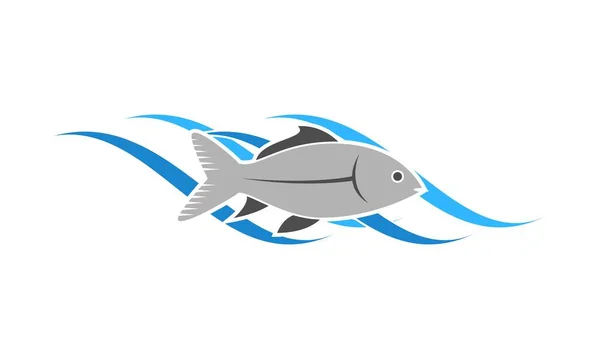 Sea Fish Water Illustration Vector Design — Stock Vector