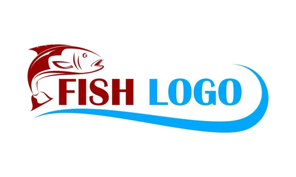 Luxus Sprung Fisch Vektor Logo — Stockvektor