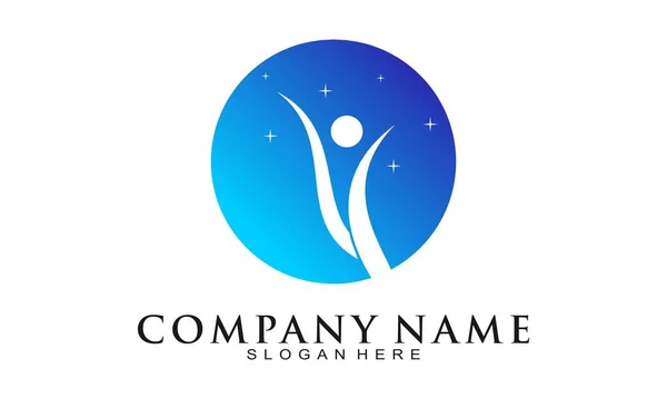 Logotipo Ícone Simples Pessoa Feliz —  Vetores de Stock