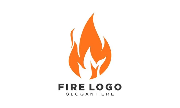Kırmızı Ateş Illüstrasyon Vektör Logosu — Stok Vektör