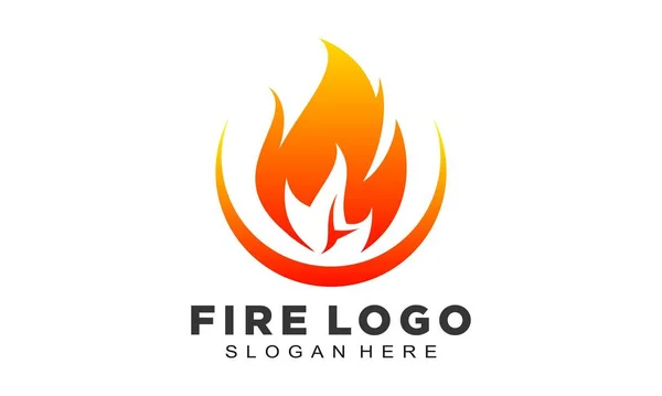 Lüks Ateş Illüstrasyon Vektör Logosu — Stok Vektör