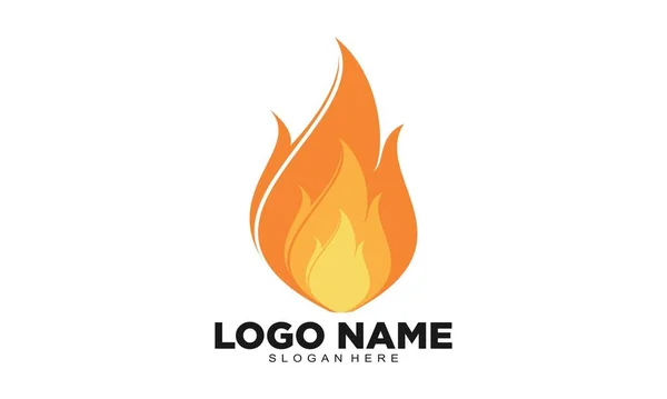 Burn Fire Illustration Vector Logo — Stock Vector