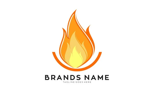 Incendio Logo Vector Moderno Simple — Vector de stock